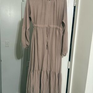 Elegant Taupe Maxi Dress